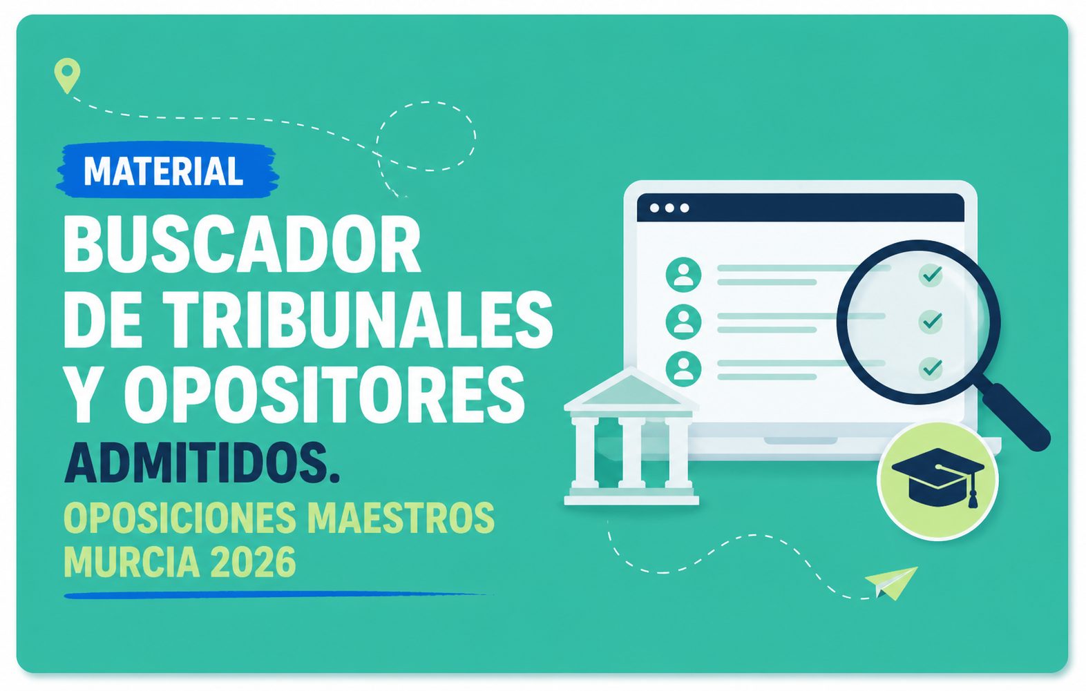 Buscador de tribunales y opositores admitidos. Oposiciones Maestros Murcia 2026
