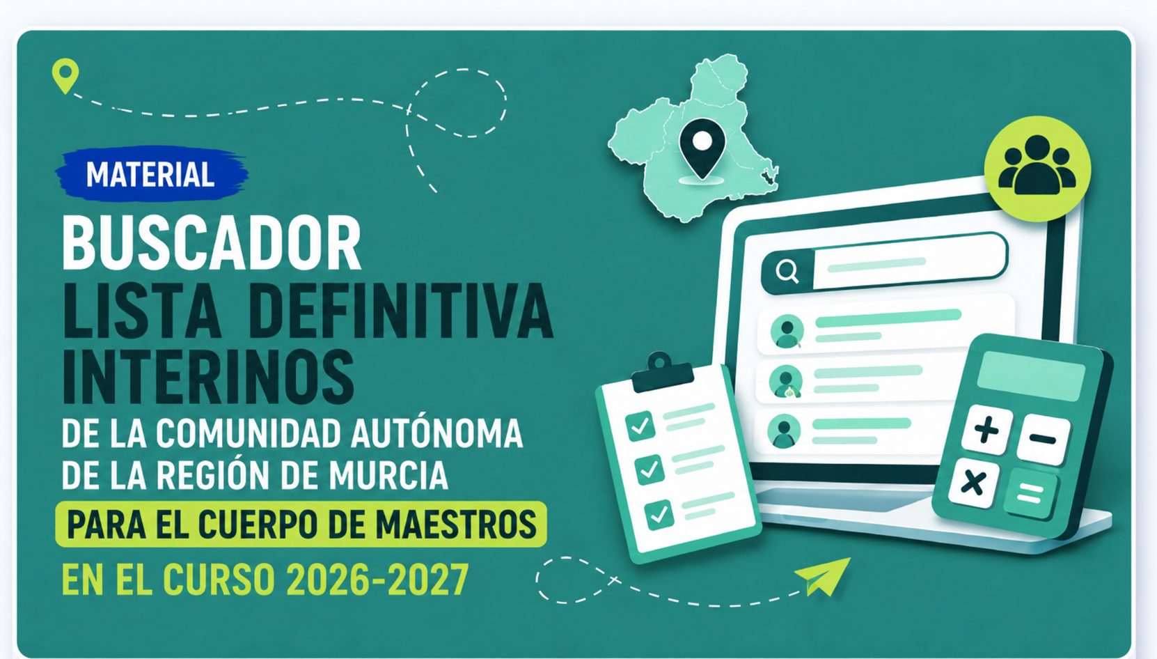 Buscador lista definitiva de interinos de Maestros Murcia 2026-2027